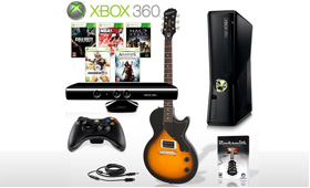 Xbox 360 250GB Kinect Rocksmith Guitar
