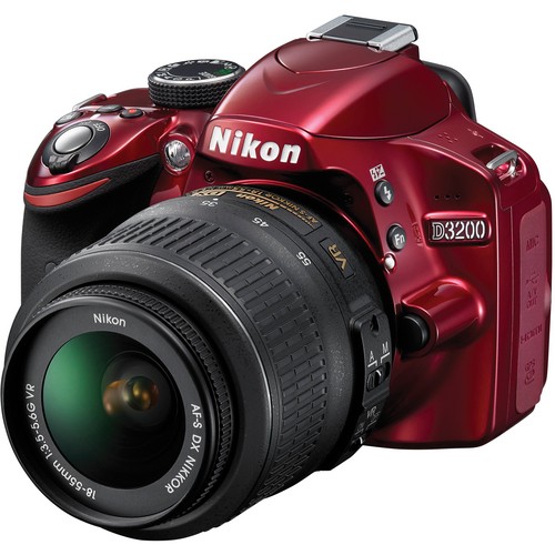 Nikon D3200 DSLR Digtal Camera - Red