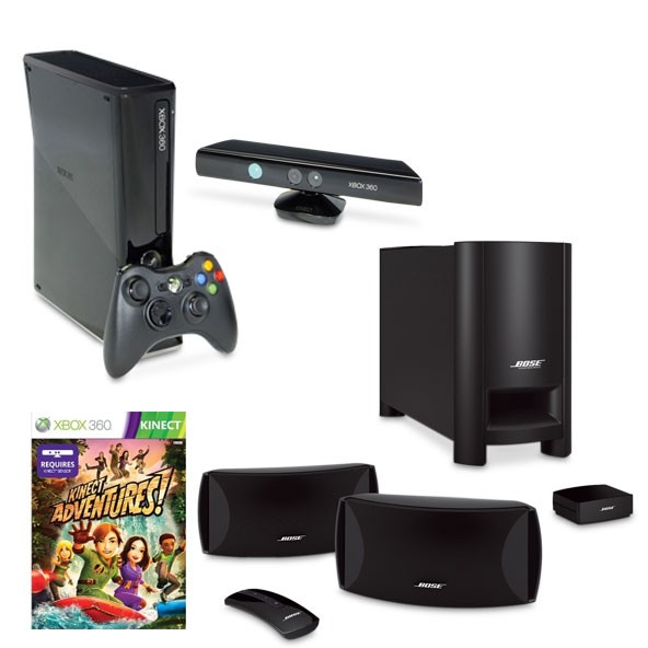Xbox 360 4GB Kinect Bose CineMate GS Series II Home Theater Package
