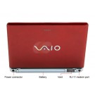 800 Sony Vaio CR Red Laptop