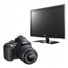 LG 32-inch 720p LED HDTV with Nikon D3100 DSLR Camera Kit
