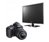 LG 32-inch 720p LED HDTV with Nikon D3100 DSLR Camera Kit
