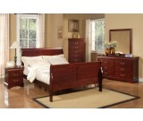 Alpine Furniture Louis Phillippe Queen Sleigh Bedroom Set