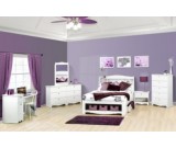 Nexera Dixie Bedroom Furniture Set in White Lacquer