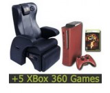 Ultimate Gaming Chair with XBox 360 and 5 XBox Games